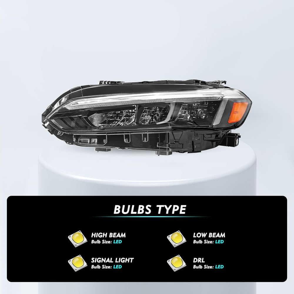 TUSDAR Full LED Headlight Assembly Set w/Bulbs for 11th Gen